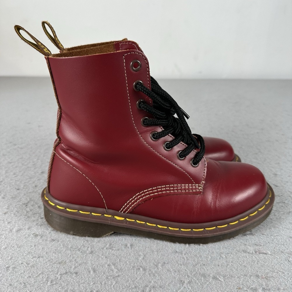Doc Martens Boots Mens 6 Womens 7 UK 5 Made In England 1460 Oxblood 8‎ Eye MIE